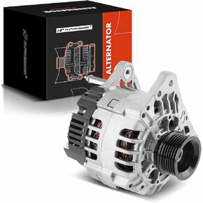 A-Premium Alternator Compatible with Volkswagen Jetta 2002-2005 L4 1.8L 2.0L, Beetle 2002-2005 L4 1.8L, Golf 2002-2006 L4 1.8L 2.0L, 12V 90A CW 6-Groove Pulley, Replace# 038903024E, 06B903018H