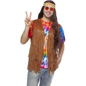 Costume Culture Men's Hippie Fringe Vest Costume
