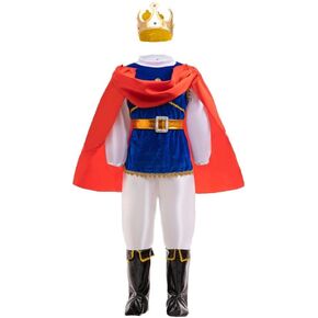 Dressy Daisy Royal Prince Charming Costume 6 Piece Set with Crown for Toddler Kids Boys Dress Up Outfit Size 4T - 12