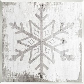 Stupell Industries Rustic Winter Snowflake Shape Wood Wall Art, Design by Lil' Rue