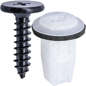 Rexka 15 Sets 5mm Fender Liner Bumper Cover Splash Shield Screw Grommet Nut Kit for Honda Acura Accord 90664-STK-A01 90103-TA0-000