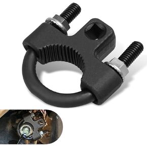 1 PC Car Steering Wheel Inner Ball Head Rudder Wrench, U-shaped Tooth Pressure Non-slip Structure Metal Rocker Arm Detach Installation Tool, Vehicle Tie Rod Installation Accessories (Black)