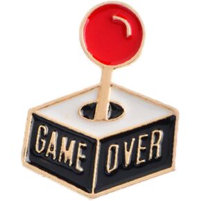 Flairs New York Premium Handmade Enamel Lapel Pin Brooch Badge (Game Over Controller, 1 Pin)
