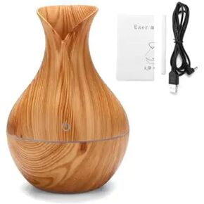 ZenAroma Modern Woodgrain Diffuser (Affordable Price!!), Light Brown, HX-036-usb