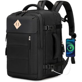 Travel Backpack for Men, 32L Expandable Carry On Flight Approved Backpack for Women 15.6inch Personal Item Travel Weekender Bag with Dry Wet Pocket, Green