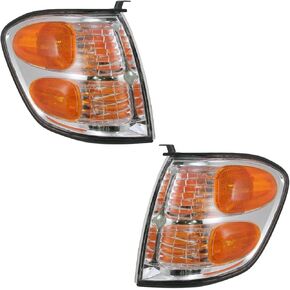 TRQ Driver & Passenger Side Corner Light Set Compatible with 2001-2004 Toyota Sequoia 2000-2004 Tundra TO2530143 TO2531143