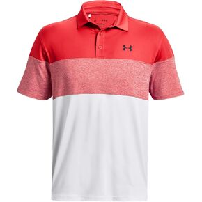 Under Armour Men's Graphic UPF50 Polo Shirt 1370668 (US, Alpha, XX-Large, Regular, Regular, Pomegranate/White/Black - 693)
