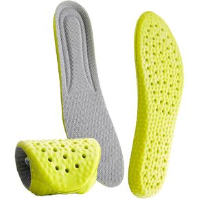 Shoe Insoles Memory Foam Arch Support Inserts Soft Sports Insoles Cropable Breathable Replacement Insoles Comfortable Shock Absorption Insoles for Men Women Adults Running Shoes(5~7)
