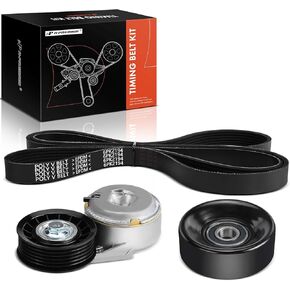 A-Premium Engine Serpentine Belt Drive Kit with Tensioner & Idler Pulley Compatible with Ford Explorer 1997-1999, Aerostar 1996-1997 & Mercury Mountaineer 1998-1999, V6 4.0L