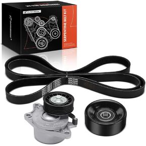 A-Premium Engine Serpentine Belt Drive Kit Compatible with Ford Freestar & Mercury Monterey, 2004 2005 2006 2007-3.9L 4.2L