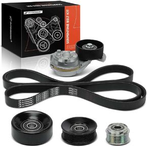 A-Premium Engine Serpentine Belt Drive Kit with Tensioner & Idler Pulley Compatible with Ford Crown Victoria & Lincoln Town Car & Mercury Grand Marquis - 2006-2011 - SOHC V8 4.6L in Kuwait
