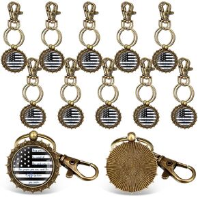 Tondiamo 20 Pcs American Flag Keychains May You Be Proud USA Keychains Souvenir Gifts for Veteran Police Patriots
