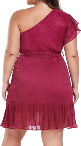 Carrdc Plus Size Dresses for Curvy Women One Shoulder Cocktail Dress in Saudi Arabia