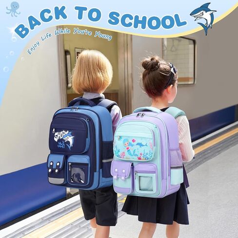 3PCS Boys Backpack, Kids Backpack for Boys with Lunch Box Pencil Case, Cool Shark Backpack for Boys, Schoolbag Bookbag for Kindergarten Elementary Middle High School in Saudi Arabia
