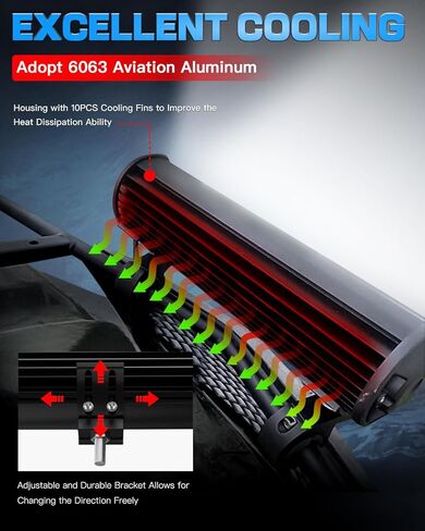 12 inch LED Light Bar Kit with 5 Pin Rocker Switch Wiring Harness Triple Row Flood Spot Combo Off Road Driving Fog Lights LED Bar Work Lights for Trucks UTV ATV Tractor Golf Cart in Kuwait