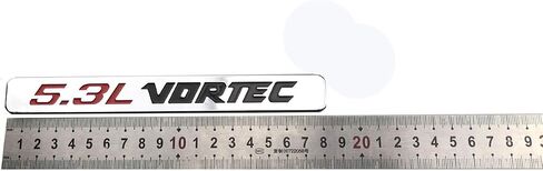 2 حزمة 5.3l Vortec غطاء المحرك شعارات محرك ثلاثية الأبعاد متوافقة مع Silverado Z71 GMC Sierra (كروم) in Kuwait
