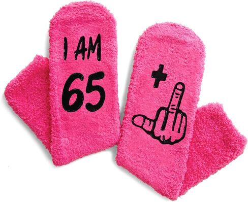 HAPPYPOP 61st Birthday Gifts Ideas for Women - Socks for 61 Year Olds, Best Gifts for 61 Year Old Woman In Dark Pink in Saudi Arabia