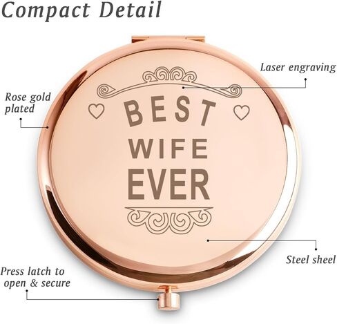 هدايا شخصية للجدة، هدايا عيد ميلاد فريدة من نوعها لعيد الأم للجدة، أفضل هدايا الجدة، هدية جرامي عاطفية من أحفاد حفيدة الحفيدة، مرآة مدمجة محفورة in Kuwait