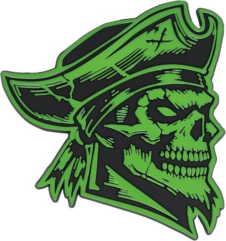 Pirate Emblem, Custom Skeleton Skull Car Badge 3D Decal Sticker, Durable Weatherproof Exterior Trunk Hood Fender, Car Truck SUV Red in Kuwait