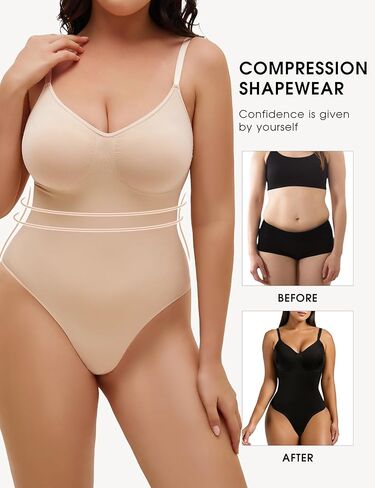 Homma Tummy Control Shapewear Bodysuit Naked Feeling Seamless Compression Shaping Bodysuit Snatch Slimming Body Shaper in Kuwait