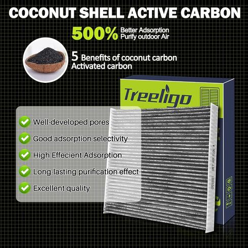 Cabin Air Filter- Coconut Shell Activated Carbon Replacement for Car Passenger CP182 CF11182 -Applicable for Honda CR-V Civic Accord Odyssey HR-V CR-Z Acura MDX RDX TLX Integra,more+ in Saudi Arabia
