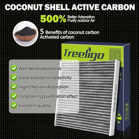 Cabin Air Filter- Coconut Shell Activated Carbon Replacement for Car Passenger CP182 CF11182 -Applicable for Honda CR-V Civic Accord Odyssey HR-V CR-Z Acura MDX RDX TLX Integra,more+ in Saudi Arabia