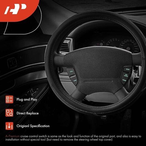 أزرار التحكم في السرعة المثبتة على عجلة القيادة A-Premium متوافقة مع Ford F-150 F150 1999-2003، Ranger 1998-2003، Explorer، Explorer Sport Trac & Mercury Mountaineer، استبدال # F87A9D809BA in Saudi Arabia