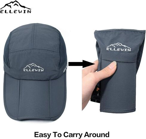 ELLEWIN 2 Pack Unisex Baseball Cap Foldable Sports Hat with UPF 50+ Runing Hat in Kuwait