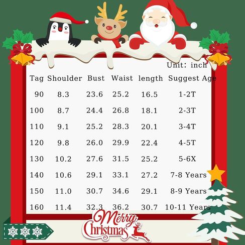 FANCYINN Kids Girls Christmas Tree Dress Role Play Costume Tutu Dresses with Hat Xmas Outfits 1T-11T in Saudi Arabia