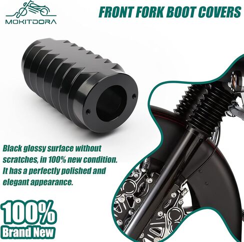 غطاء منزلق لأحذية الشوكة الرجعية من MoKitDora Touring لـ Harley Touring 1986-2013 Road King Road Glide Electra Glide Street Glide، كروم in Kuwait
