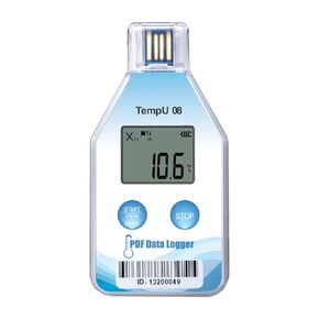Temperature Humidity Data Logger USB with PDF/CSV Report Digital Freezer Temp Recorder with FDA Standards for Medical Refrigerator,Single Use Thermometer Humidity Logger 32000 Recordings 5 Packs