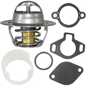 807252Q5 Thermostat Kit 160° with Gasket and Plastic Sleeve Replaces 807252Q5 807252T8 807252T5 fit for Mercruiser V6&V8 GM engines 4.3L 5.0L 5.7L 7.4L 8.2L 1987-2016
