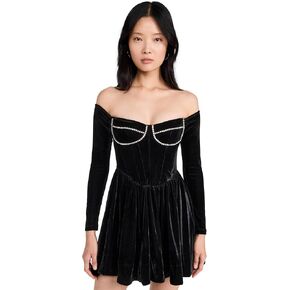 Bardot Women's Emelyn Velour Mini Dress
