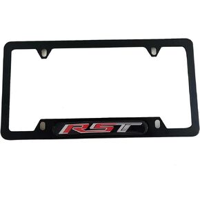 RST License Plate Frame Cover Holder, Black for Silverado 1500 Tahoe Yukon,Truck Car Accessories 1pcs