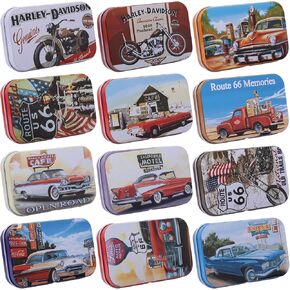 Framendino, 5 Pack Vintage Flowers Tinplate Tin Box Jewelry Candy Box Containers with Lid for Jewelry