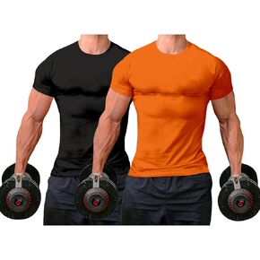 Men's Workout Shirts Short Sleeve Gym Fitness Active Athletic T-Shirts