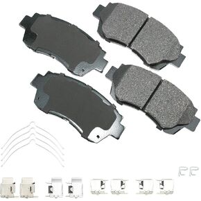 Akebono ACT476B Ultra-Premium Ceramic Front Disc Brake Pads, GREY