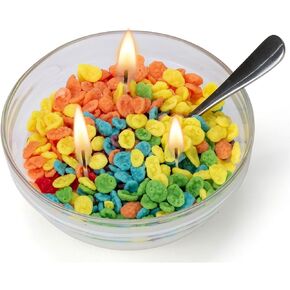 Cereal Candle Bowl,Fruit Scented Food Candles,Unique Candle Gifts for Women Men,Cereal Bowl Candle with Spoon,3 Wicks Cereal Candles for Christmas, Birthday, Valentine's Day