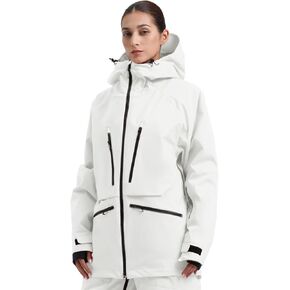 IMPHUT Mens Snowboard Jacket Baggy Womens Ski Jacket Insulated Waterproof Windproof Snow Outerwear Winter Hooded Coat