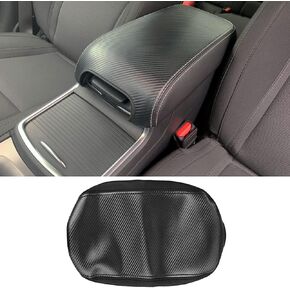 LEXLEY Armrest Box Cover Center Console Pad Waterproof Anti-Scratch Leather Protector Covers For Dodge Charger 2011-2023/Chrysler 300 2015-2022-Carbon fiber
