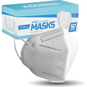 Lyka Distribution KN95 Face Masks - 50 Pack - 5 Layer Protection Breathable KN95 Face Mask - Filtration>95% with Comfortable Elastic Ear Loop | Non-Woven Polypropylene Fabric