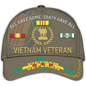 Vietnam Veteran Hats for Men All Gave Some Veterans Cap Proud US Veteran Dad Patriotic Hats Military Cap Gifts Vietnam Vets