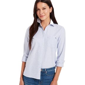 vineyard vines Women's Oxford Striped Chilmark Relaxed Button Down Shirt