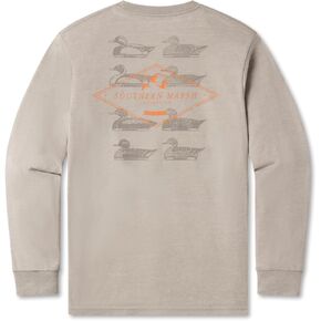 تي شيرت SEAWASH Decoy Stamp للرجال من Southern Marsh، تي شيرت بأكمام طويلة in Kuwait