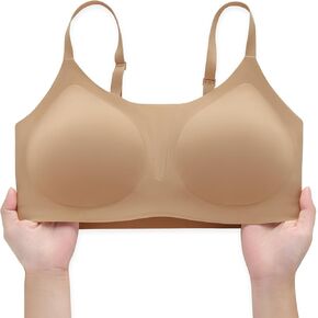 Women's Bra No Underwire Seamless Tshirt Bra Pullover Wireless Bra V Mesh Comfort Bralette Full Coverage Everyday Bras