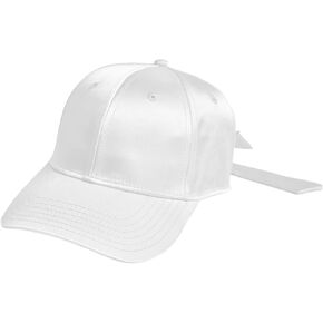 Women Satin Bow-Tie Baseball Cap Silky Elastic Strapback Trucker Hat Trendy Cute Bowknot Ponycap Summer Outdoors Sun Cap