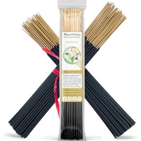 Jasmine Exotic Incense Sticks 11 Inch - Bulk 1 Bundle 45 to 50 Sticks - Natural 11" Long Lasting Aroma That Burns for 45 to 60 Minutes.