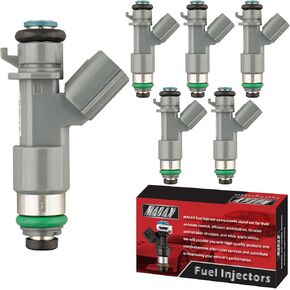 Set of 6 Fuel Injectors 16450-R70-A01 FJ982 Replacement Compatible with Accord Crosstour Acura MDX RDX ZDX TL RL TSX 3.5L 3.7L - Replaces 155-0459 195500-1100 842-12352