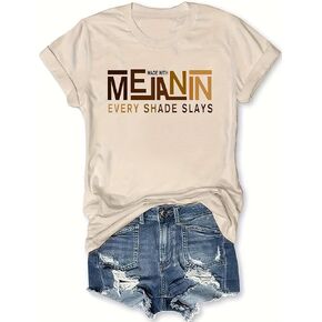 Black History Shirts Awareness Shirts Plus Size Tops for Women Afro American Natural Hair Vintage Melanin Tees
