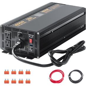 VEVOR 2000W Sump Pump Battery Backup with LCD, Automatically Shifts to Inverter Power Ensuring Uninterrupted Operation, Essential for Emergencies & Power Failures